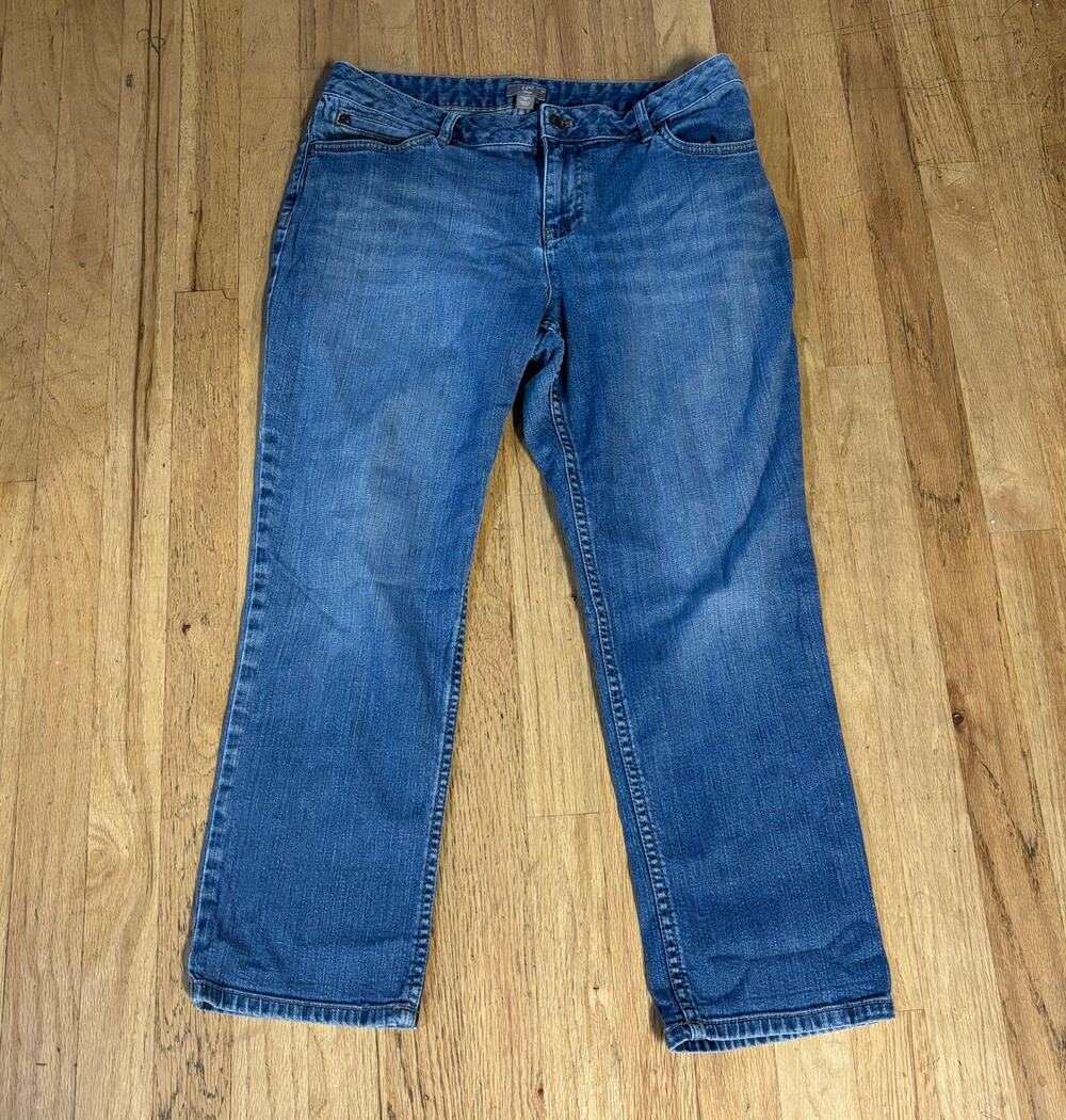 Women’s j.jill J Jill Crop Cropped Stretch Denim Jeans, size 10